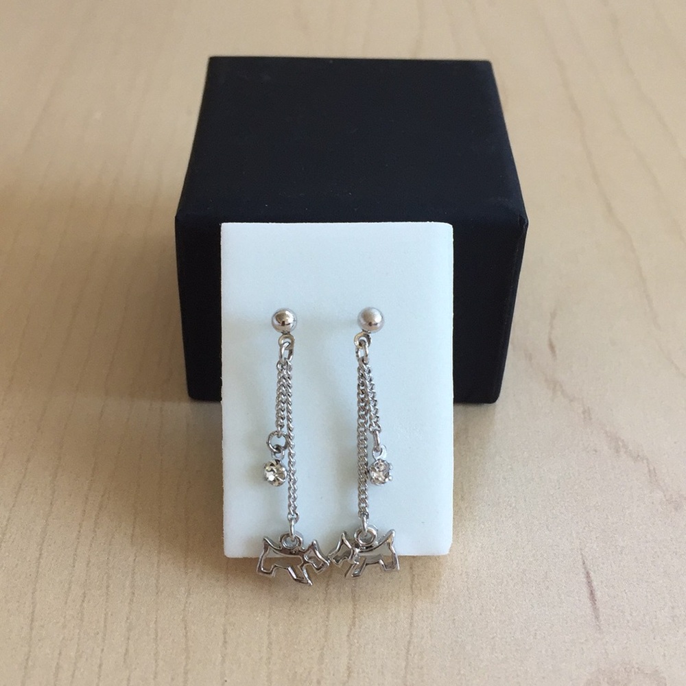 Dangling dog earrings